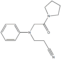 3-[(2-oxo-2-pyrrolidin-1-ylethyl)(phenyl)amino]propanenitrile Struktur