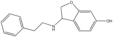 3-[(2-phenylethyl)amino]-2,3-dihydro-1-benzofuran-6-ol Struktur