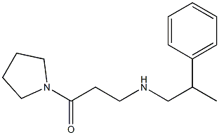 3-[(2-phenylpropyl)amino]-1-(pyrrolidin-1-yl)propan-1-one Struktur