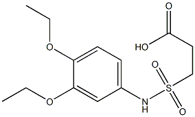 3-[(3,4-diethoxyphenyl)sulfamoyl]propanoic acid Struktur