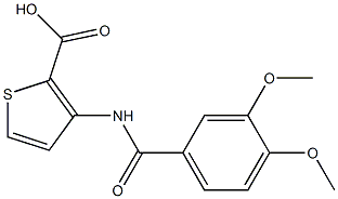 3-[(3,4-dimethoxybenzene)amido]thiophene-2-carboxylic acid Struktur