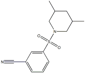 3-[(3,5-dimethylpiperidin-1-yl)sulfonyl]benzonitrile Struktur