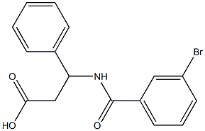 3-[(3-bromobenzoyl)amino]-3-phenylpropanoic acid Struktur