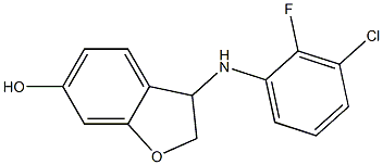 3-[(3-chloro-2-fluorophenyl)amino]-2,3-dihydro-1-benzofuran-6-ol Struktur