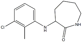 3-[(3-chloro-2-methylphenyl)amino]azepan-2-one Struktur