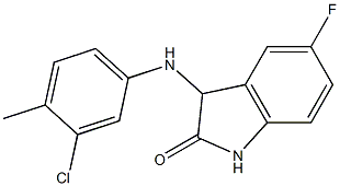 3-[(3-chloro-4-methylphenyl)amino]-5-fluoro-2,3-dihydro-1H-indol-2-one Struktur