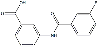 3-[(3-fluorobenzoyl)amino]benzoic acid Struktur