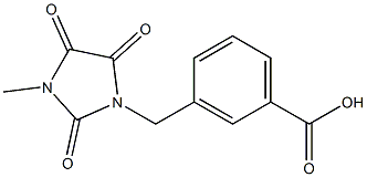 3-[(3-methyl-2,4,5-trioxoimidazolidin-1-yl)methyl]benzoic acid Struktur