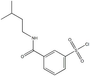 3-[(3-methylbutyl)carbamoyl]benzene-1-sulfonyl chloride Struktur