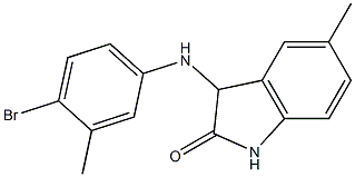 3-[(4-bromo-3-methylphenyl)amino]-5-methyl-2,3-dihydro-1H-indol-2-one Struktur