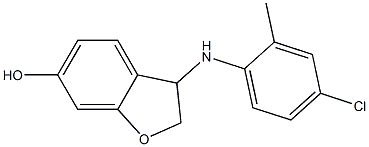 3-[(4-chloro-2-methylphenyl)amino]-2,3-dihydro-1-benzofuran-6-ol Struktur