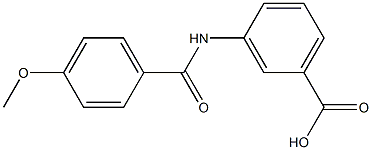 3-[(4-methoxybenzoyl)amino]benzoic acid Struktur