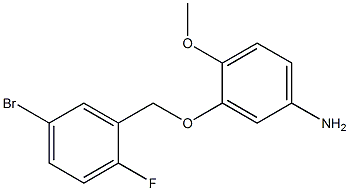 3-[(5-bromo-2-fluorobenzyl)oxy]-4-methoxyaniline Struktur