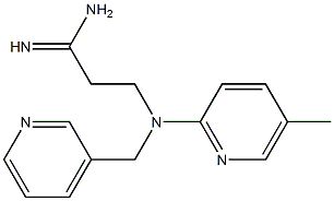 3-[(5-methylpyridin-2-yl)(pyridin-3-ylmethyl)amino]propanimidamide Struktur