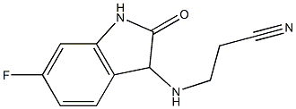 3-[(6-fluoro-2-oxo-2,3-dihydro-1H-indol-3-yl)amino]propanenitrile Struktur