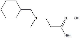 3-[(cyclohexylmethyl)(methyl)amino]-N'-hydroxypropanimidamide Struktur