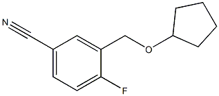 3-[(cyclopentyloxy)methyl]-4-fluorobenzonitrile Struktur