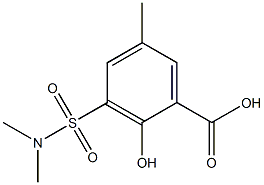 3-[(dimethylamino)sulfonyl]-2-hydroxy-5-methylbenzoic acid Struktur