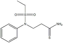 3-[(ethylsulfonyl)(phenyl)amino]propanethioamide Struktur