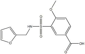 3-[(furan-2-ylmethyl)sulfamoyl]-4-methoxybenzoic acid Struktur