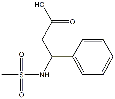 3-[(methylsulfonyl)amino]-3-phenylpropanoic acid Struktur