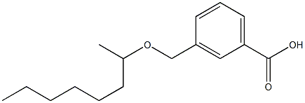 3-[(octan-2-yloxy)methyl]benzoic acid Struktur