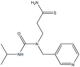 3-[(propan-2-ylcarbamoyl)(pyridin-3-ylmethyl)amino]propanethioamide Struktur