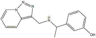 3-[1-({[1,2,4]triazolo[3,4-a]pyridin-3-ylmethyl}amino)ethyl]phenol Struktur