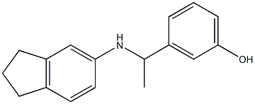 3-[1-(2,3-dihydro-1H-inden-5-ylamino)ethyl]phenol Struktur