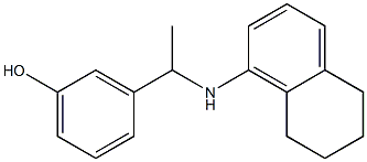 3-[1-(5,6,7,8-tetrahydronaphthalen-1-ylamino)ethyl]phenol Struktur