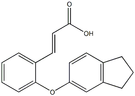 3-[2-(2,3-dihydro-1H-inden-5-yloxy)phenyl]prop-2-enoic acid Struktur