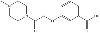 3-[2-(4-methylpiperazin-1-yl)-2-oxoethoxy]benzoic acid Struktur