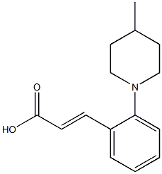 3-[2-(4-methylpiperidin-1-yl)phenyl]prop-2-enoic acid Struktur