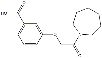 3-[2-(azepan-1-yl)-2-oxoethoxy]benzoic acid Struktur