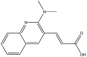 3-[2-(dimethylamino)quinolin-3-yl]prop-2-enoic acid Struktur