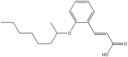 3-[2-(octan-2-yloxy)phenyl]prop-2-enoic acid Struktur