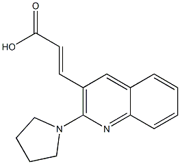 3-[2-(pyrrolidin-1-yl)quinolin-3-yl]prop-2-enoic acid Struktur