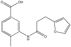 3-[3-(furan-2-yl)propanamido]-4-methylbenzoic acid Struktur