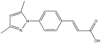 3-[4-(3,5-dimethyl-1H-pyrazol-1-yl)phenyl]prop-2-enoic acid Struktur