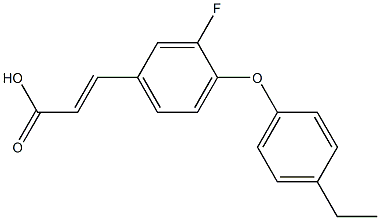 3-[4-(4-ethylphenoxy)-3-fluorophenyl]prop-2-enoic acid Struktur