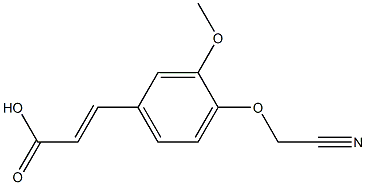 3-[4-(cyanomethoxy)-3-methoxyphenyl]prop-2-enoic acid Struktur