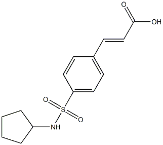 3-[4-(cyclopentylsulfamoyl)phenyl]prop-2-enoic acid Struktur