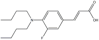 3-[4-(dibutylamino)-3-fluorophenyl]prop-2-enoic acid Struktur