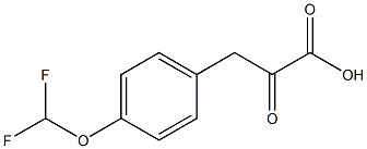 3-[4-(difluoromethoxy)phenyl]-2-oxopropanoic acid Struktur