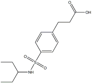 3-[4-(pentan-3-ylsulfamoyl)phenyl]propanoic acid Struktur