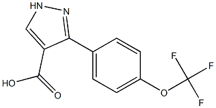 3-[4-(trifluoromethoxy)phenyl]-1H-pyrazole-4-carboxylic acid Struktur