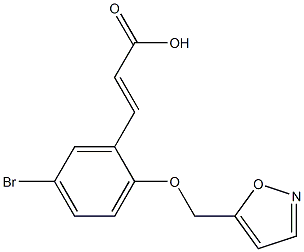 3-[5-bromo-2-(1,2-oxazol-5-ylmethoxy)phenyl]prop-2-enoic acid Struktur