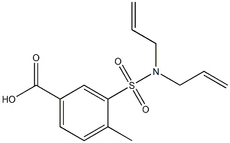 3-[bis(prop-2-en-1-yl)sulfamoyl]-4-methylbenzoic acid Struktur