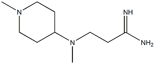 3-[methyl(1-methylpiperidin-4-yl)amino]propanimidamide Struktur