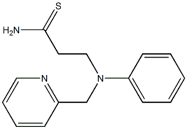 3-[phenyl(pyridin-2-ylmethyl)amino]propanethioamide Struktur